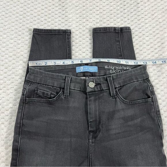 7 for all mankind, B(air), high waist, ankle, skinny, size 26, gray - Picture 10 of 10